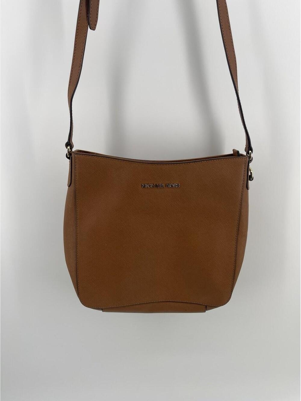 Michael Kors Bedford Luggage Brown Crossbody Bag Women’s Saffiano‎ Leather